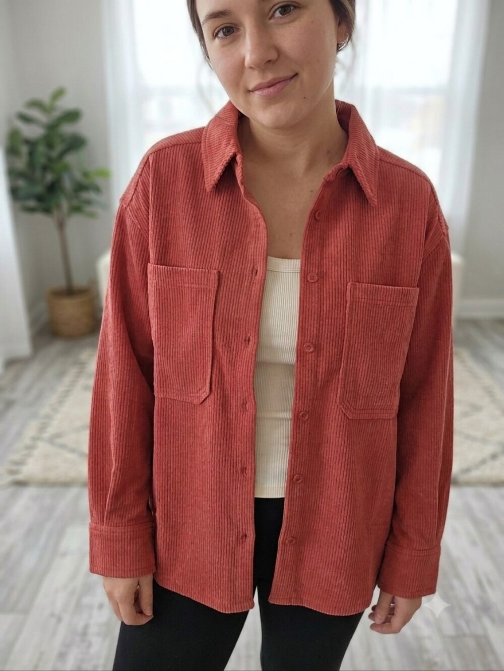 New In Brushed Ribbed Knit Shacket - Picture 7 of 9